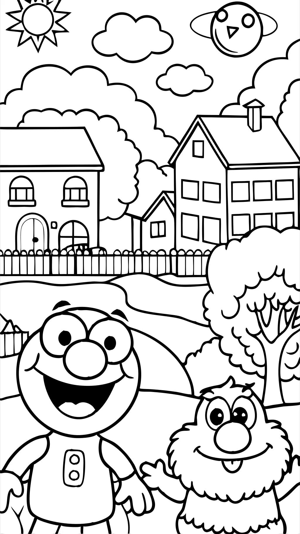 sesame street color pages printable